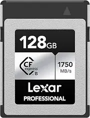 Lexar Professional CFexpress Type B Silver Series Card, 128 GB Capacity