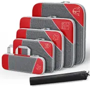 6Pcs Set Travel Storage Organizer Portable Clothes Storage Bags Lightweight Suitcase Bag Compressed Packing Cubes Luggage Bags