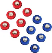 NAMOARLY 12pcs Shuffleboard Roll Beads Steel Plastic Sliding Balls Replacement for Worn Out Vibrant Colors Portable Size