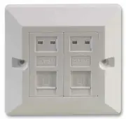 PRO SIGNAL - 2-Port Cat5E RJ45 Socket Faceplate