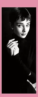 Audrey Hepburn - Dark Clothing - Laminated Photo Bookmark - 2.5 x 6 in