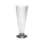 Thunder Group 13 oz Clear Polycarbonate Pilsner Glass w/ Starburst Base