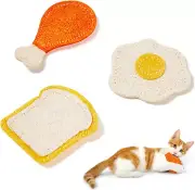Potaroma Loofah Cat Chew Toys with Catnip and Silvervine, 3PCS Interactive Kitte