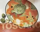 Clay Art Oval Platter With Artichoke Dip Tray Stone Toscano 2001 NIB