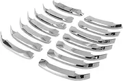 FUWKAIZS 14Pcs Car Chrome Front Grill Decoration Strips Cover Trim Compatible for BMW X1 F48 2016-2019 Accessories