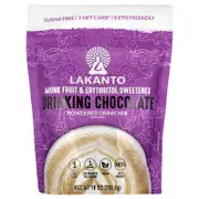 Lakanto, Drinking Chocolate Powdered Drink Mix, Monk Fruit & Erythritol Sweetened, 10 oz (283.5 g)