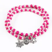 Paparazzi Rooftop Gardens - Pink Stretch Bracelet
