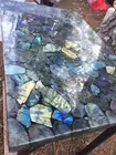 Labradorite Stone Coffee Table Top, Gemstone Center Hallway Cyber Monday Sale