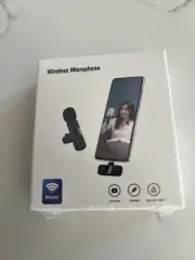 Wireless Microphone Audio Video Recording Mini Mic for iPhone & Android SEALED!
