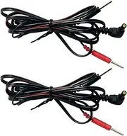 2 Pin Connector, 2Pcs Tens Unit Replacement Wires, 2.35mm 2 Pin Connector, 47.2Inch Replacement Electrode Tens Unit Wires for Ems Massage Devices