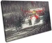 Bold Bloc Design - Abstract F1 Retro Formula One Sports 75x50cm SINGLE Canvas Art Print Box Framed Picture Wall Hanging - Hand Made In The UK - Framed And Ready To Hang 0021-0102(00B)-SG32-LO-C