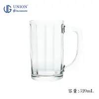 在飛比找Yahoo奇摩購物中心優惠-泰國UNION 直紋大啤酒杯 520mL 玻璃杯 飲料杯