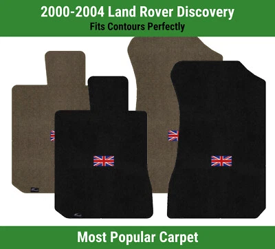 Lloyd Ultimat Front Carpet Mats for '00-04 Land Rover Discovery w/British Flag (for: Land Rover)