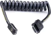 ATOMOS ATOMFLEX PRO HDMI Coiled Cable (Micro to Full 11.8 inches (30 cm)), HDMI 2.0 Compatible Cable, ATOM4K60C1