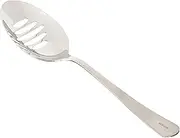Mercer Culinary 18-8 Stainless Steel Plating Spoon with Slotted Bowl, 9-Inch