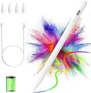 Stylus Pen for 2018-2023 with Palm Rejection, Magnetic Stylus Pen, Active Pencil for 10/9/8/7/6 Generation, Pro 11/12.9 inch, Air 5/4/3 Gen, Mini 6/5 Gen (White)
