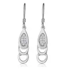 AVORA 925 Sterling Silver Teardrop Fish Hook Dangle Drop Earrings