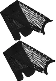 COLLBATH 1pair Flops Socks Two Toes Cotton Socks Thin Tabi Style Breathable Non-Slip Wear-Resistant for Spring Summer Autumn Fits All Present for Women