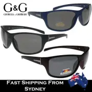 Men Sunglasses Black Blue Red Fashion Wrap Around Classic Matte Finish Polarised