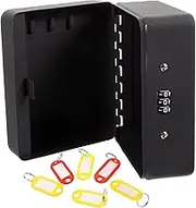 COHEALI Large Capacity Key Lock Box Wall Mount Key Management Box for Home Property Car Password Lock Sturdy