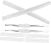 SOESFOUFU 4pcs Double-ended Silicone Lip Brush Lip Applicator Eyeshadow Brush Set Travel-friendly Makeup Tools Soft Silicone for Comfortable Applicati