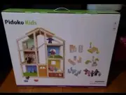 PIDOKO KIDS Skylar Wooden Dollhouse Includes 20 Pcs Furniture Access new