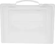 Veemoon 3pcs Clear File Folder Organizer Lid Document Storage Box for Office Home School Versatile Tidy for Photos Art Supplies and Crafts