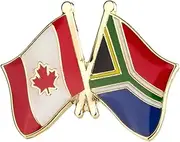 [Pinstant] Canada Canadian National Flag Crossed Flags Friendship Love Alliance Allies 1' Enamel Pin