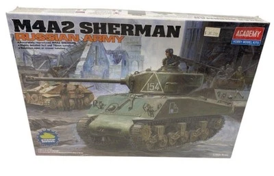 Academy 1:35 M4A2 Sherman Tank Russian Army Tank Model Kit #13010
