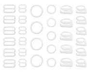 Tupalizy 240PCS Bra Strap Hooks for Sewing Bikini Halter Swimsuit Tops Lingerie Rings Nylon Bathing Suit Clips Clasp Sliders