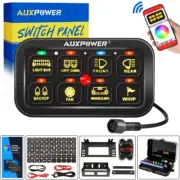 Auxbeam 8 Gang Switch Panel RGB For Jeep Wrangler SUV ATV UTV Boat Marine 12-24V