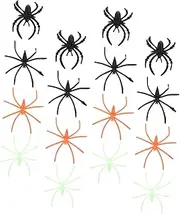 Alasum 100Pcs Glow Dark Spider Rings for Halloween Party Decorations for Costumes Cake Toppers and Party Favours Enhance Your Halloween Scene with Spooky Charm