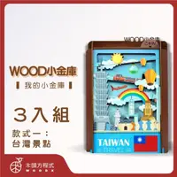 在飛比找momo購物網優惠-【木頭方程式】WOOD小金庫｜我的小金庫 3入組(第一入款式