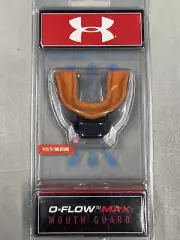 UNDER ARMOUR O-Flow Max Mouthguard Orange/Black Youth Medium Helmet Clip -NEW