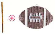 Birchio Football Pinata Bundle with Bat birthday Pull string STICK deco PARTY