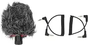 Camera Microphone USB Noise Reduction Condenser Recording Mic for Camcorder Smartphone Video