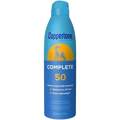 Coppertone COMPLETE SPF 50 Sunscreen Water Resistant 5.5oz *READ DESCRIPTION*
