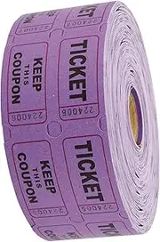 HOLIDYOYO 1000pcs Festival Raffle Tickets Paper Ticket Labels for Events Carnival Party Game Accessory