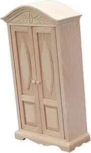 Totority Wardrobe Vintage Home Decor Decoration Retro Decor Miniature Closets Wood Miniature Closet Small Miniature Closet Miniature Closet Ornament Miniature Closet Birch