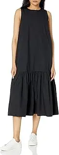 [The Drop] Women's Ilana Loose Sleeveless Wide-Hem Poplin Maxi Dress