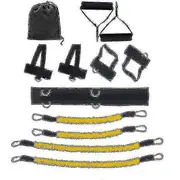 Yellow 35lb-40lb Body Exercise Resistance Band Set Leg Strength Boxing Training Jump Fitness Crossfi