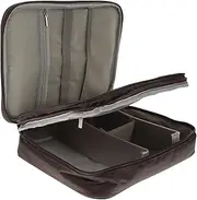 Multi Layer Cord Organizer Travel Case Zipper Electronics Accessory Carrying Bag Detachable Partition for Cables Chargers Power Banks Lightweight Water Resistant Design