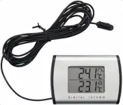 Thermometer with Clock Electronic For Inside And Outside HR-IMOTION Germany