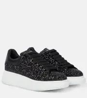 [McQueen] McQueen Oversized embellished leather sneakers AU 3 black