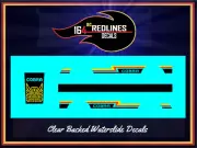1/64 Redline 'Turbo Mustang' RED Replica Decal SCR-0410