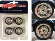 7-Spoke Custom Wheel and Tire Set of 4 1989 Ford Mustang 5.0 LX 1:18 GMP