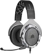 CORSAIR HS60 HAPTIC Stereo Gaming Headset with Haptic Bass (Haptic Bass Powered by Taction Technology, Plush Memory Foam Ear Cups, Custom-Tuned 50mm Neodymium Audio, Detachable Microphone) Camo
