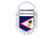 Mini banner flag pennant window mirror cars country banner samoa usa american