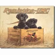 Remington UMC Finders Keepers First in Field Hunting Dogs Retro Vintage Tin Sign