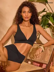 Love & Roses Black Triangle Moulded Bikini Top (AY4037) | $45
